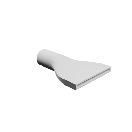 fichier 3D STL Adaptateur de tube rond ⌀32 mm vers rectangulaire 80×5 mm, épaisseur 2 mm