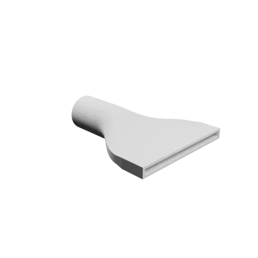 fichier STL Adaptateur de tube rond ⌀32 mm vers rectangulaire 90×5 mm, épaisseur 2 mm