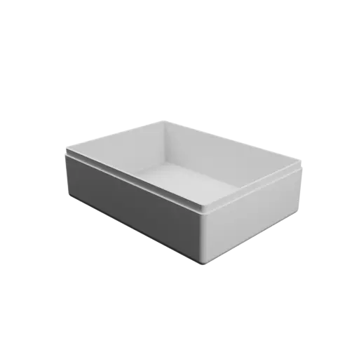 fichier 3D STL boîte à base rectangulaire avec couvercle - 110×80×35 mm, paroi 2 mm