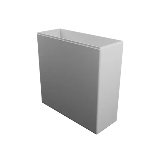 fichier STL boîte à base rectangulaire avec couvercle - 210×80×210 mm, paroi 3 mm