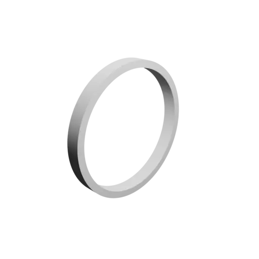 tube STL 3D file OD 67.2 mm, ID 60.3 mm, length 7 mm