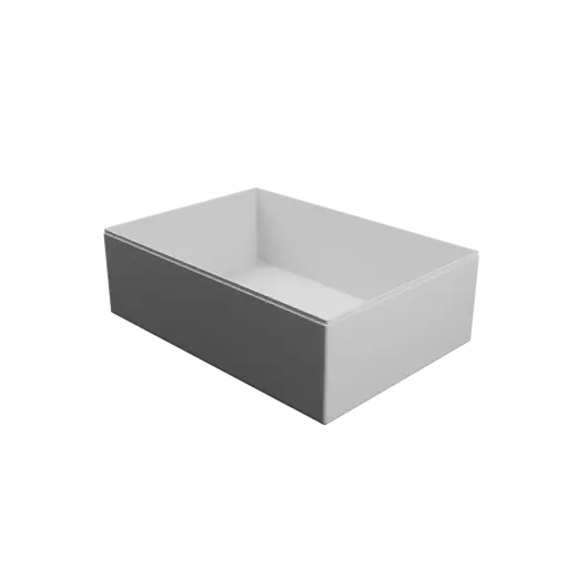 fichier STL boîte à base rectangulaire avec couvercle - 280×195×90 mm, paroi 2 mm