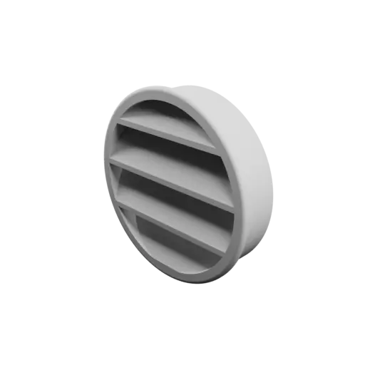 Round air vent STL file ∅ 94.4 mm, slat angle: 60°