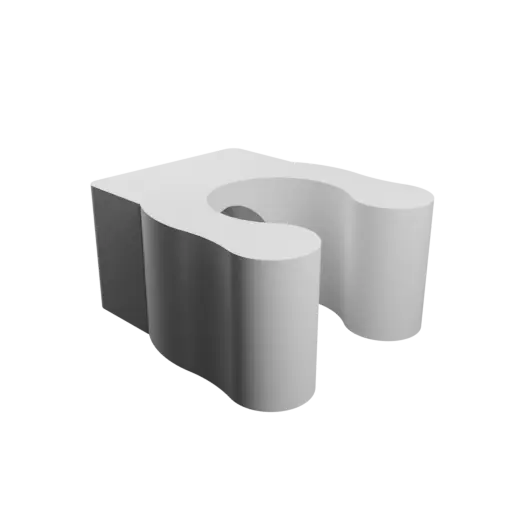 Clip-on tube support Ø10 mm STL 3D file · Pan head screw Ø3 mm