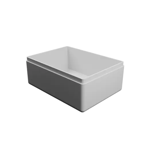 fichier 3D STL boîte à base rectangulaire avec couvercle - 81×60×35 mm, paroi 2 mm