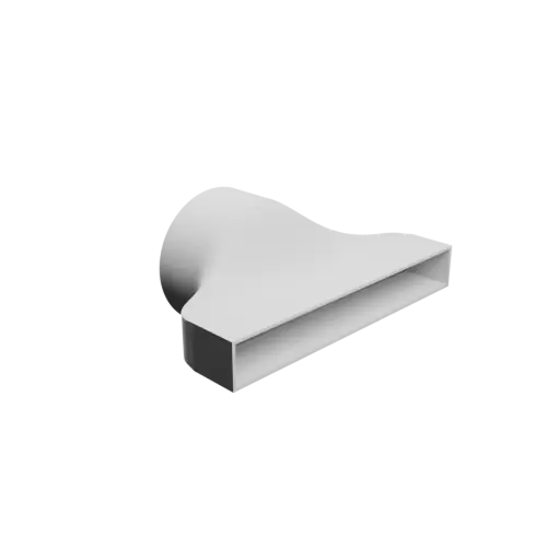 fichier 3D STL Adaptateur de tube rond ⌀150 mm vers rectangulaire 300×40 mm, épaisseur 3 mm