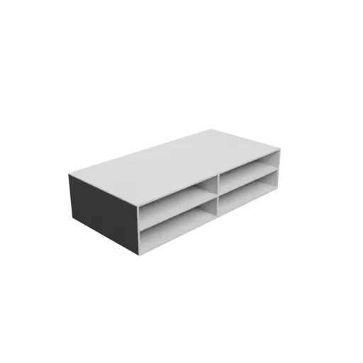 fichier 3D STL Casier de rangement 4 tiroirs 150×30×150 mm, épaisseur: 3 mm