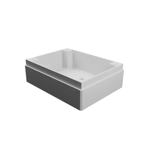 Enclosure with screw-mounted lid STL 3D file: 65×50×25 mm (with ventilation on the lid)