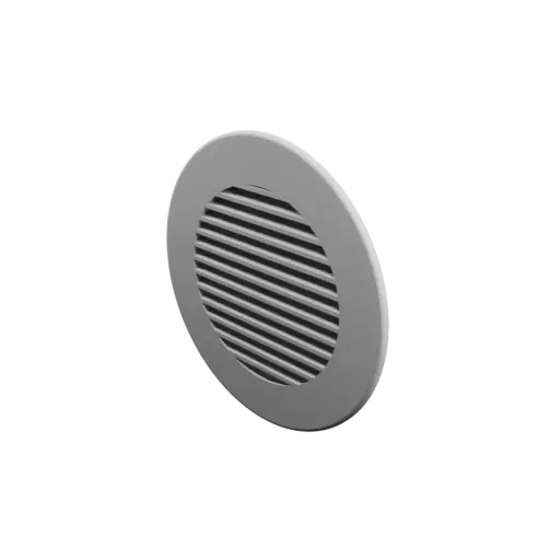 Round air vent STL file ∅ 100 mm, slat angle: 20°