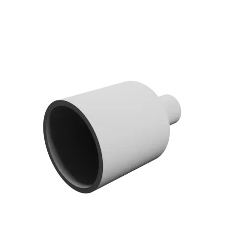 Tubing adapter STL file ⌀ 50–20 mm (Length: 80 mm)