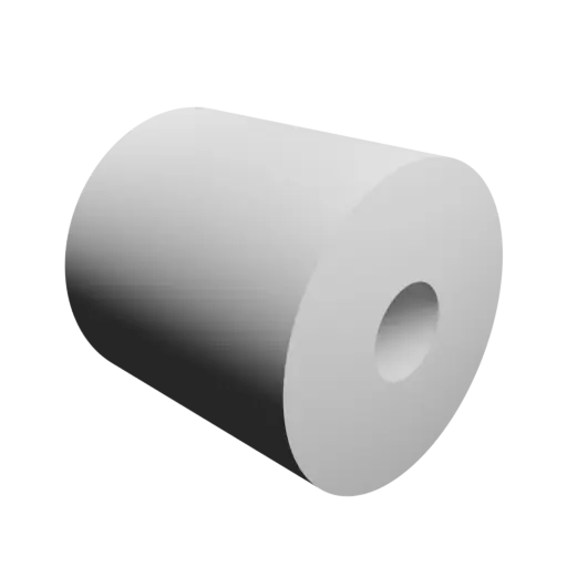 fichier STL tube cylindrique Ø ext. 10 mm, Ø int. 3 mm, longueur 10 mm