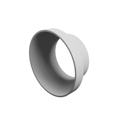 Tubing adapter STL 3D file ⌀ 135–100 mm (Length: 60 mm)