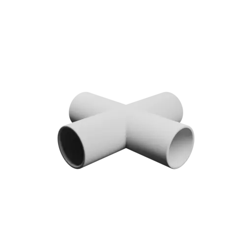 modèle 3D STL Connecteur 4 voies - Diamètre ext. 24 mm, épaisseur 1.5 mm
