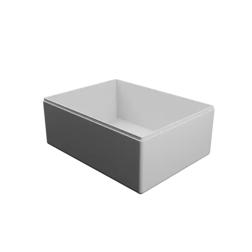 fichier 3D STL boîte à base rectangulaire avec couvercle - 186×140×75 mm, paroi 3 mm