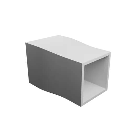 fichier 3D STL Adaptateur de conduit rectangulaire 50x50mm vers 43x43mm - transition: 50mm
