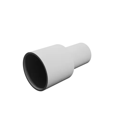 Tube adapter STL 3D file ⌀ 110–75 mm (Length: 205 mm)