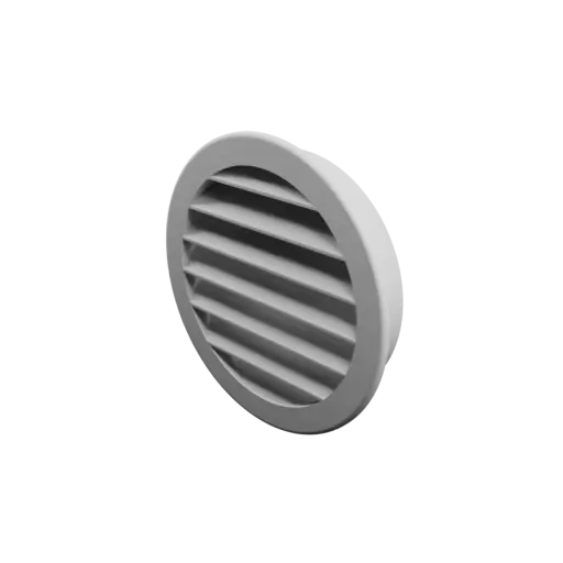 Round air vent STL file ∅ 110 mm, slat angle: 45°