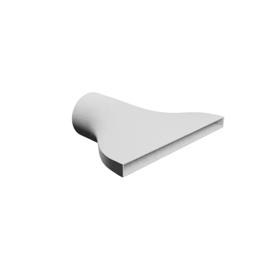 fichier 3D STL Adaptateur de tube rond ⌀80 mm vers rectangulaire 220×14 mm, épaisseur 2 mm + décalage