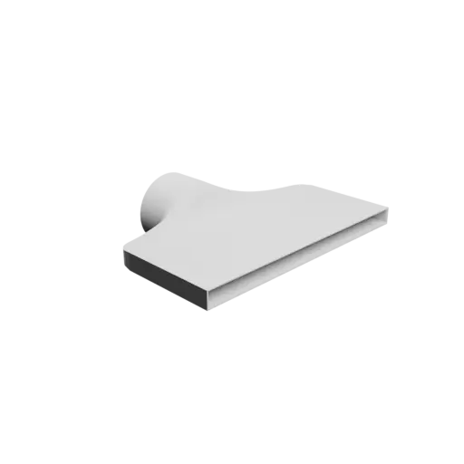 fichier 3D STL Adaptateur de tube rond ⌀79 mm vers rectangulaire 250×14 mm, épaisseur 2 mm + décalage