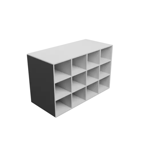 fichier STL Casier de rangement 12 tiroirs 29×25×60 mm, épaisseur: 2 mm