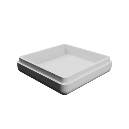 fichier 3D STL boîte à base carrée avec couvercle - 60×60×20 mm, paroi 4 mm