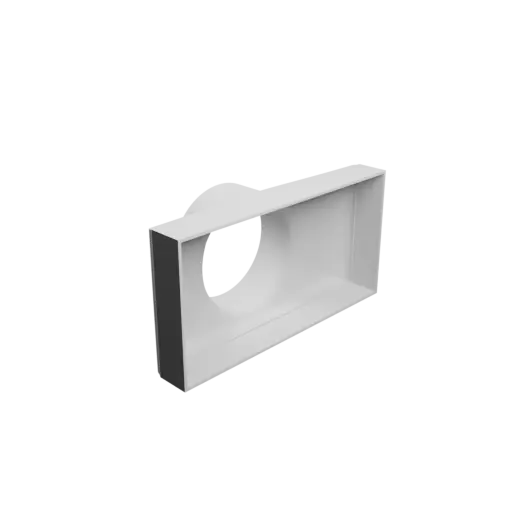 fichier 3D STL Adaptateur de tube rond ⌀93 mm vers rectangulaire 200×100 mm, épaisseur 2 mm