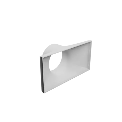 fichier STL Adaptateur de tube rond ⌀92 mm vers rectangulaire 200×100 mm, épaisseur 2 mm