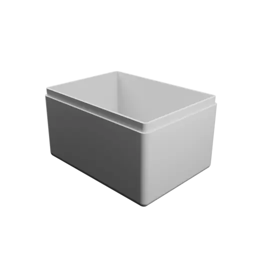 fichier STL boîte à base rectangulaire avec couvercle - 75×55×45 mm, paroi 2 mm