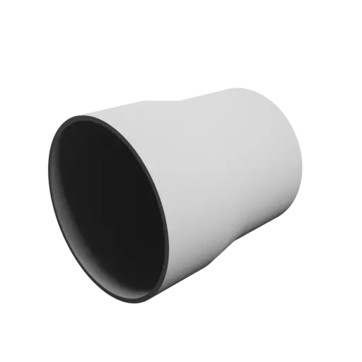 Tubing adapter STL 3D file ⌀ 74–67 mm (Length: 85 mm)