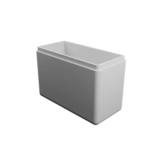 rectangular-base box with lid STL file – 83×40×60 mm, wall thickness 3 mm