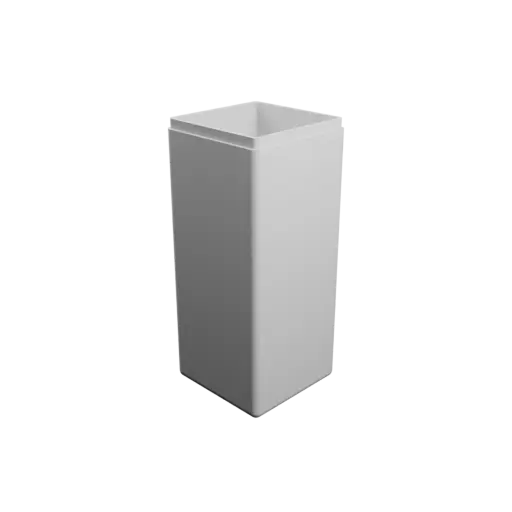 modèle 3D STL boîte carrée avec couvercle - 50×50×120 mm, paroi 2 mm