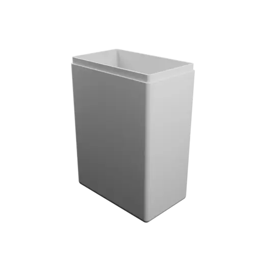 fichier 3D STL boîte à base rectangulaire avec couvercle - 68×41×96 mm, paroi 2 mm
