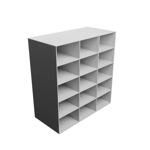 fichier 3D STL Casier de rangement 15 tiroirs 80×50×120 mm, épaisseur: 2 mm