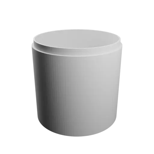 Round box with lid STL 3D file ⌀ 75 mm - Height: 75 mm, Shell: 3 mm