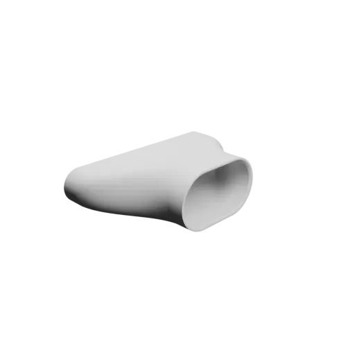 modèle 3D STL Adaptateur de tuyau ovale 100x15mm vers 50x28mm - transition: 40mm