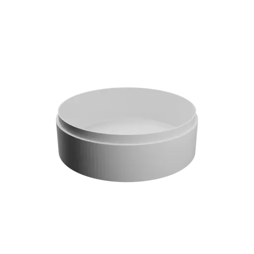 Round box with lid STL file ⌀ 84 mm - Height: 28 mm, Shell: 2 mm
