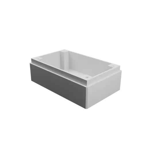 Enclosure with screw-mounted lid STL 3D file: 80×50×35 mm (with ventilation under the enclosure)
