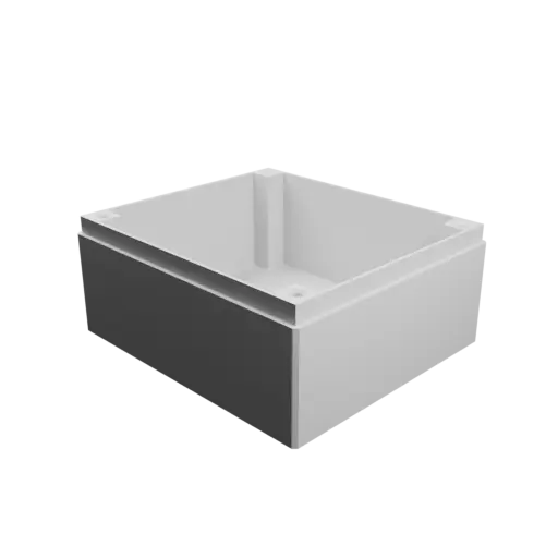 Enclosure with screw-mounted lid STL file: 85×75×40 mm (with ventilation on the lid)