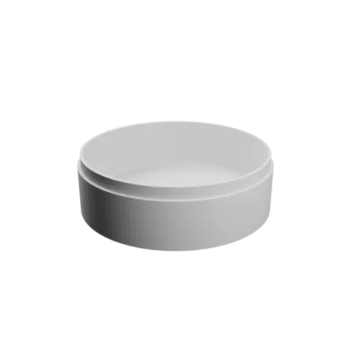 fichier STL Boîte ronde avec couvercle ⌀ 84 mm - Hauteur: 28 mm, Coque: 2.5 mm