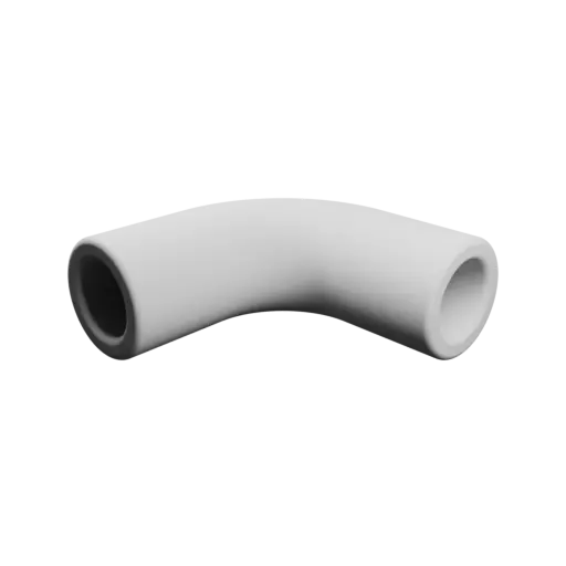 Tube elbow STL file 90° ⌀OD: 55 mm ⌀ID: 35 mm thickness: 10 mm