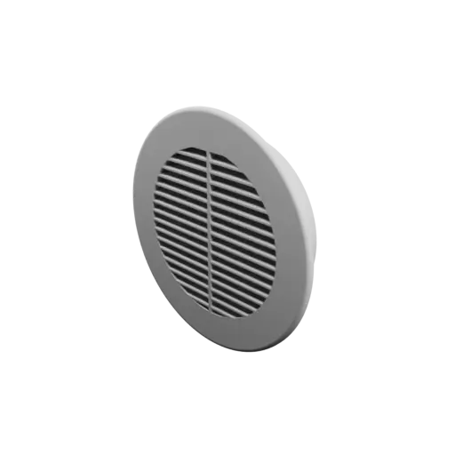 Round air vent STL 3D file ∅ 90 mm, slat angle: 15° with central reinforcement