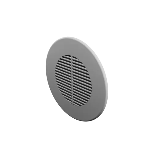 Round air vent STL file ∅ 77 mm, slat angle: 10° with central reinforcement