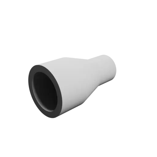 Tube adapter STL 3D file ⌀ 16–10 mm (Length: 28 mm)