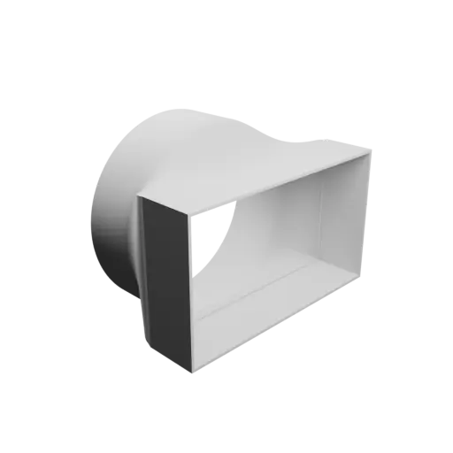 fichier STL Adaptateur de tube rond ⌀152 mm vers rectangulaire 175×100 mm, épaisseur 2 mm
