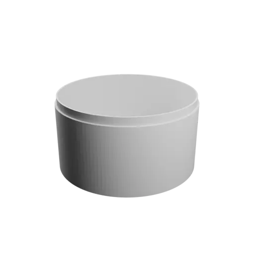 fichier STL Boîte ronde avec couvercle ⌀ 90 mm - Hauteur: 50 mm, Coque: 2 mm