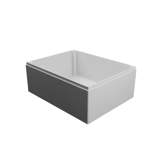 Enclosure with screw-mounted lid STL 3D file: 160×125×70 mm