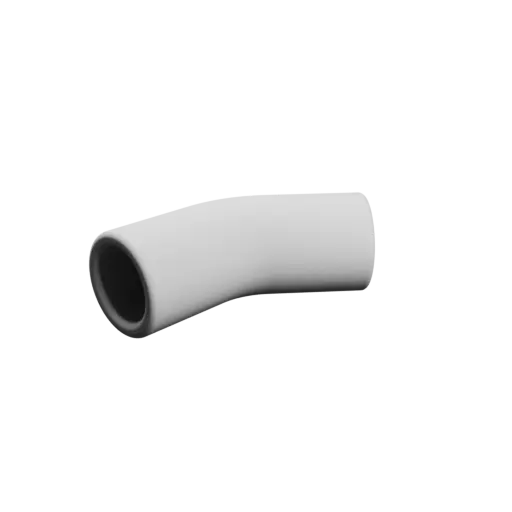 Tubing elbow STL 3D file 40° ⌀OD: 7 mm ⌀ID: 5 mm thickness: 1 mm