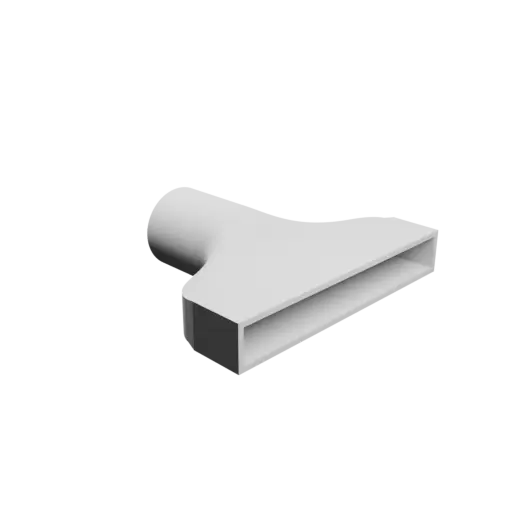fichier STL Adaptateur de tube rond ⌀33 mm vers rectangulaire 100×13 mm, épaisseur 2 mm
