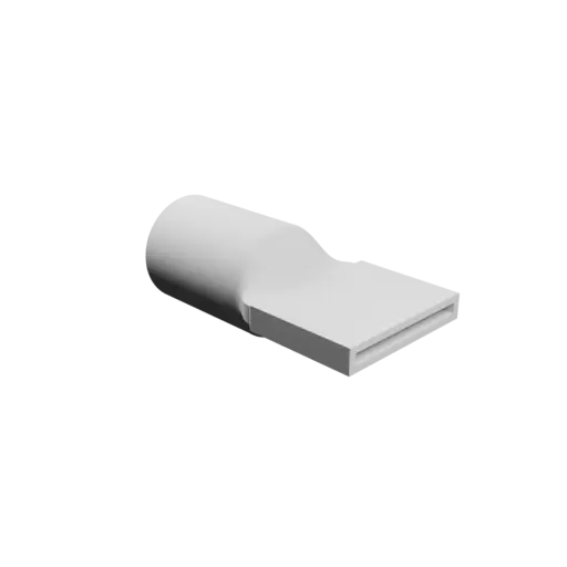fichier STL Adaptateur de tube rond ⌀50 mm vers rectangulaire 60×5 mm, épaisseur 3 mm