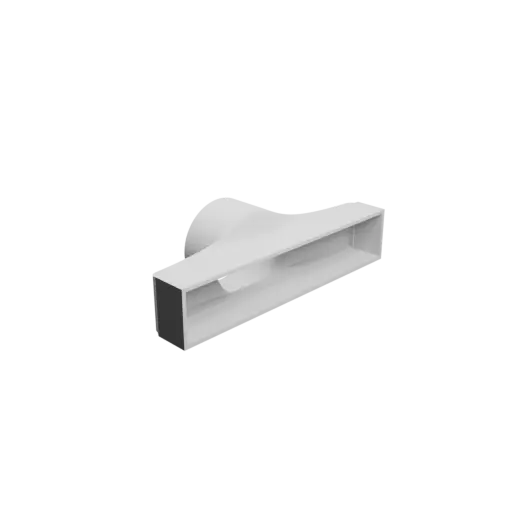 fichier 3D STL Adaptateur de tube rond ⌀104.7 mm vers rectangulaire 299×55 mm, épaisseur 4 mm